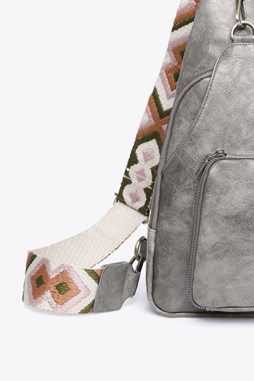 Take A Trip PU Leather Sling Bag, image 25