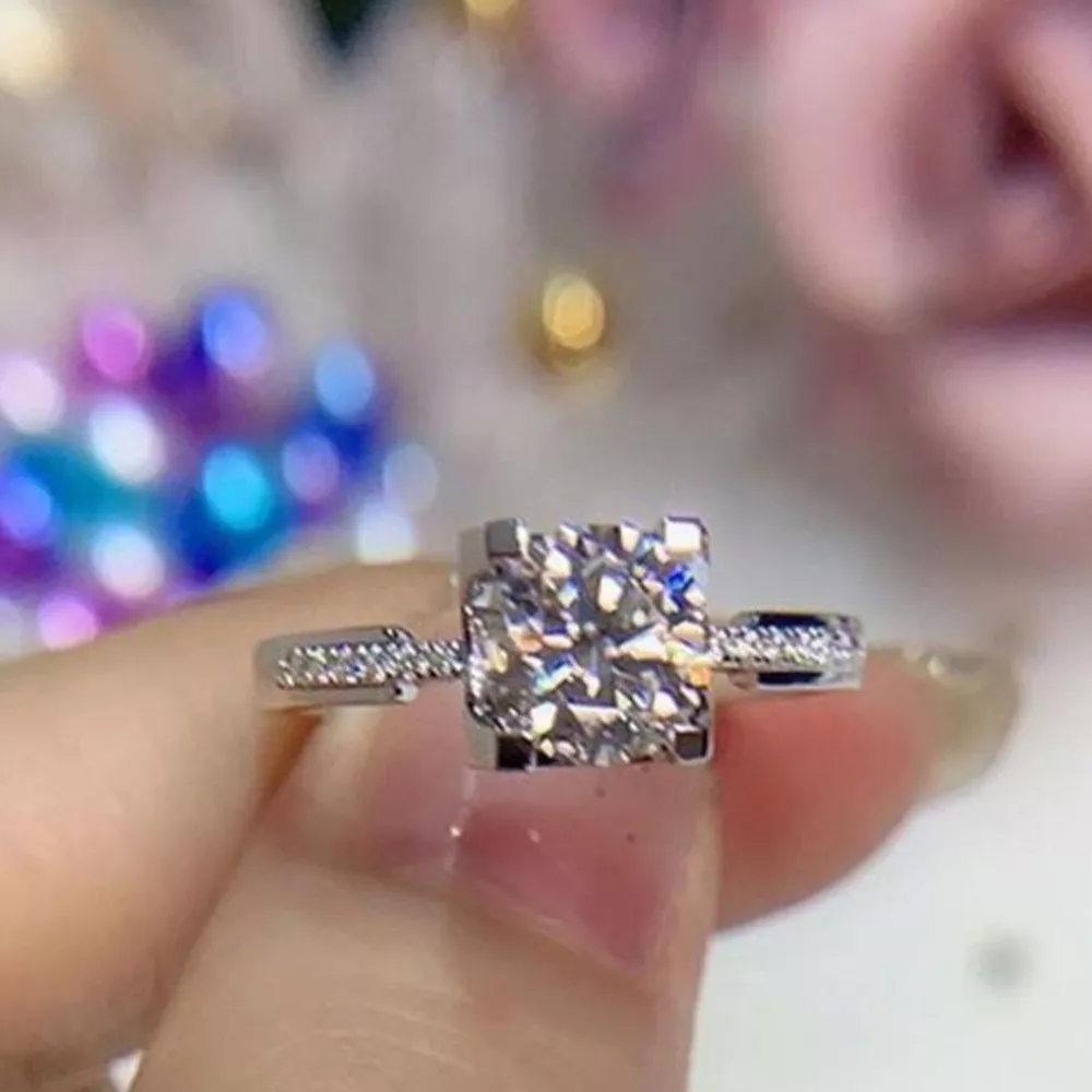 2 Carat 925 Sterling Silver Moissanite Ring, image 5