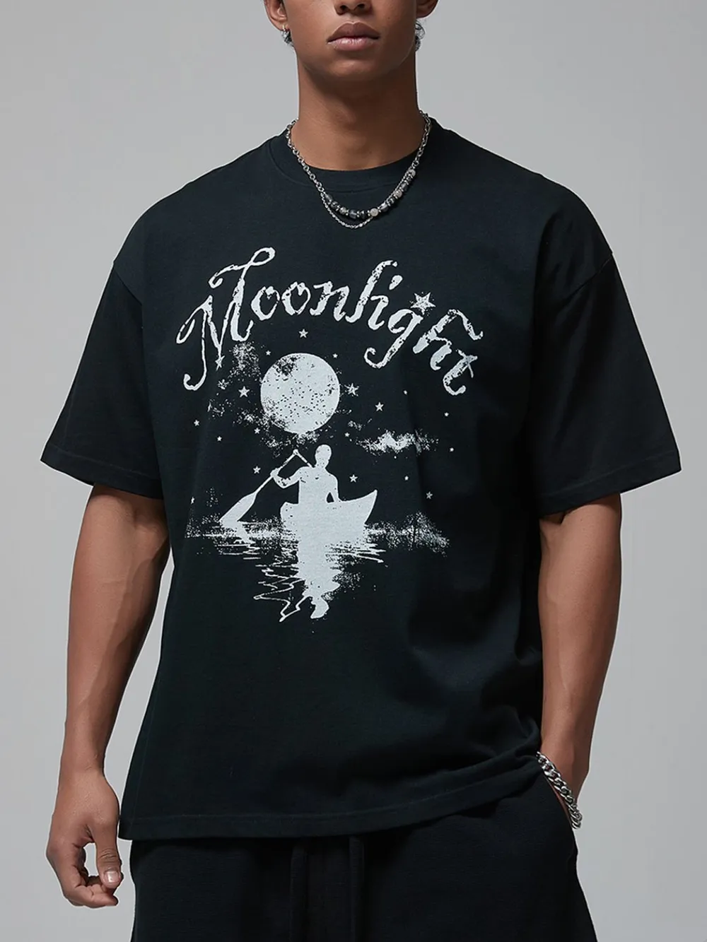 Men's Graphic Round Neck Half Sleeve T-Shirt, image 3