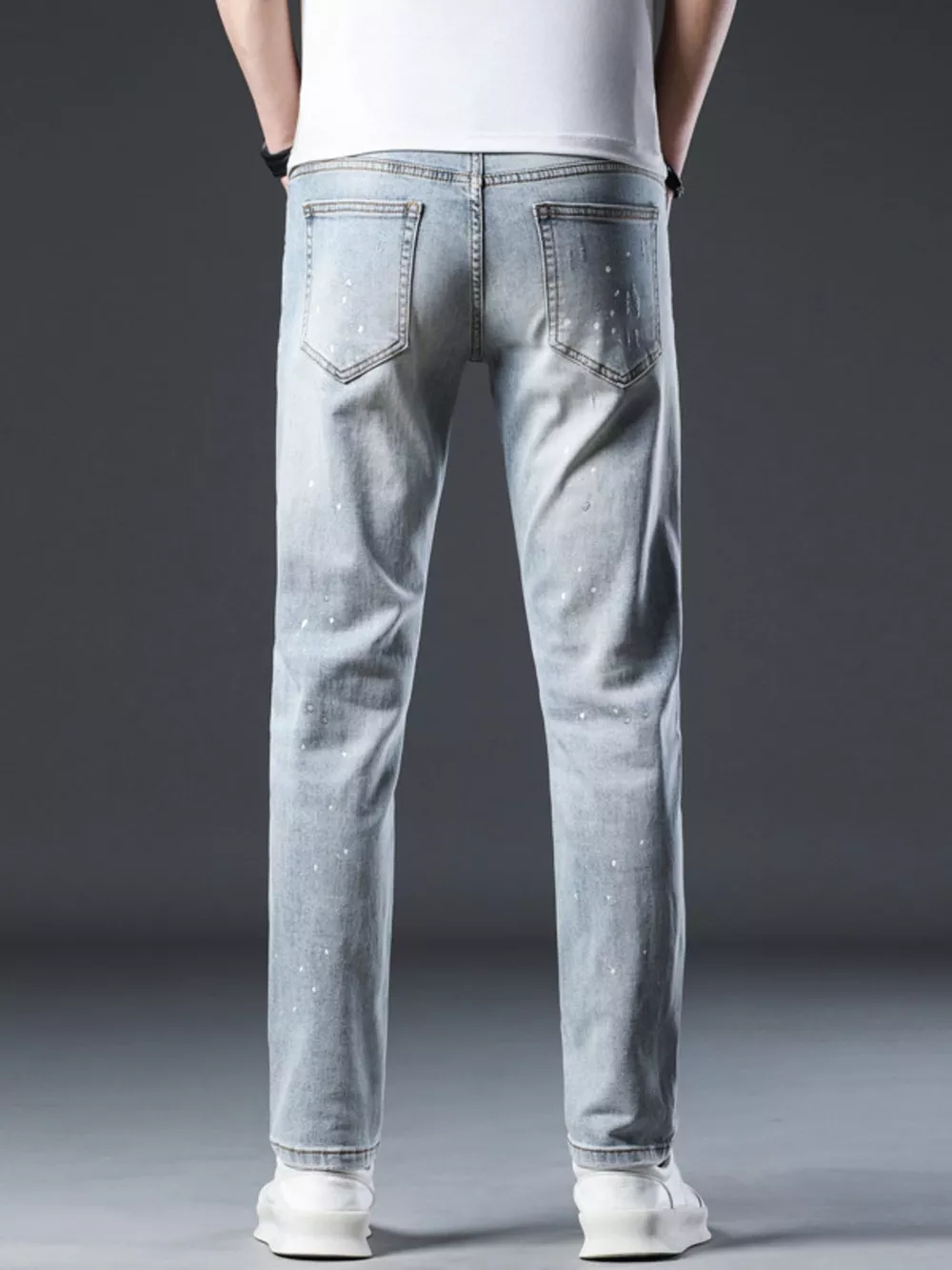 Men's Distressed Slim Fit Jeans, image 7