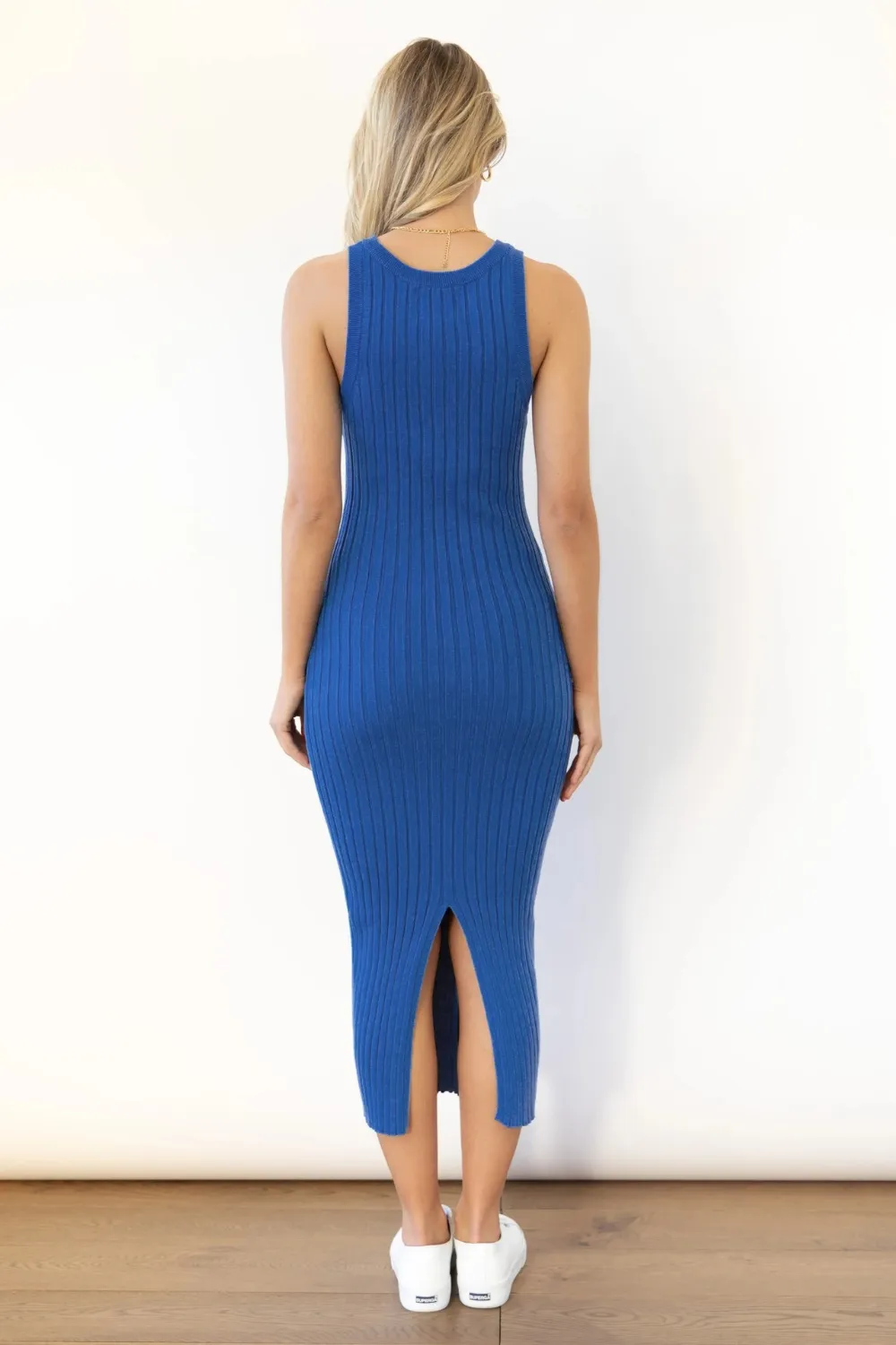 Slit Ribbed Round Neck Sleeveless Dress, image 22