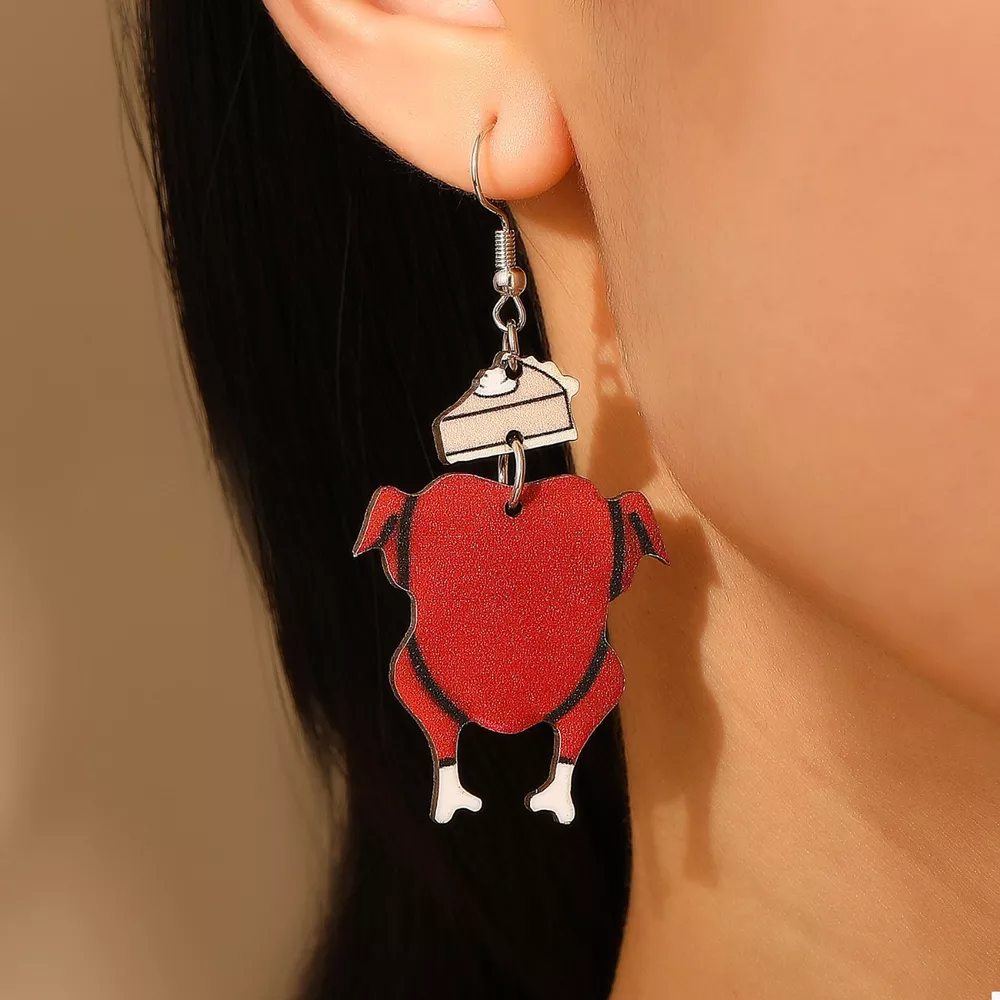 Thanksgiving Turkey Dangle Earrings, image 6