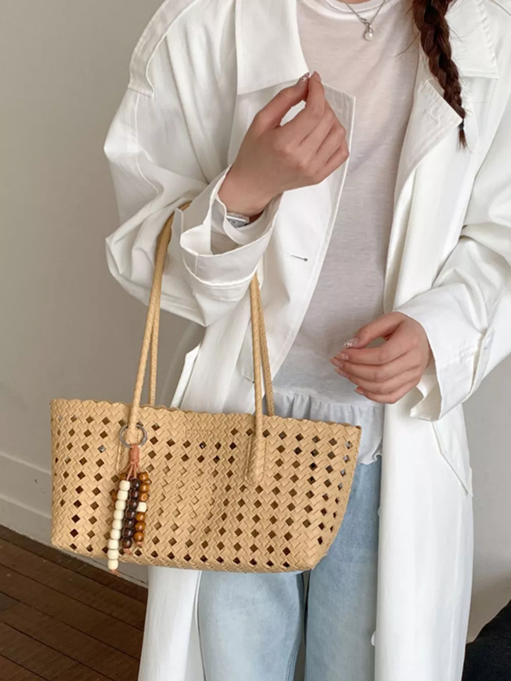 Woven Hollow-Out Shoulder Bag, image 8