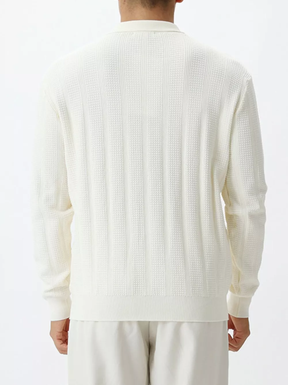 Men's Plus Size Ribbed Quarter-Zip Sweater, image 5