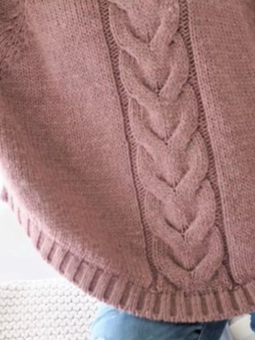 Cable-Knit Long Sleeve Sweater, image 5