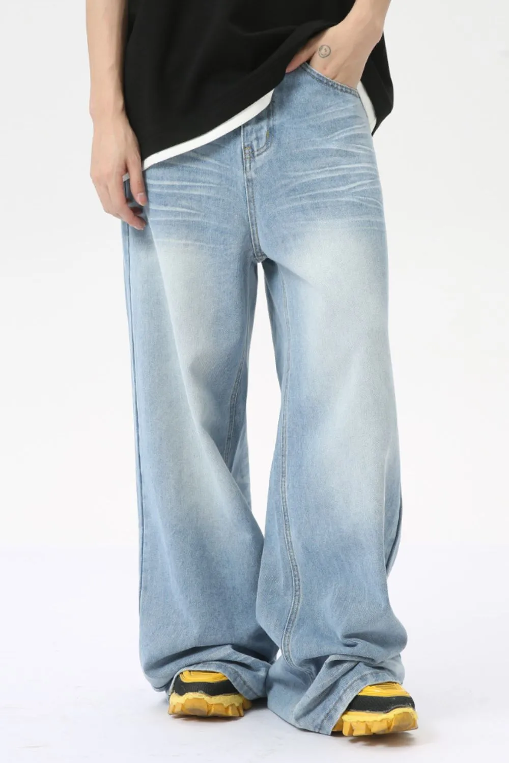 Wide Leg Jeans with Pockets, image 3