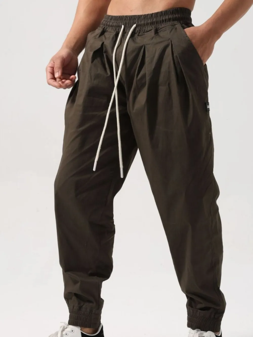 Men's Plus Size Drawstring Pocketed Active Pants