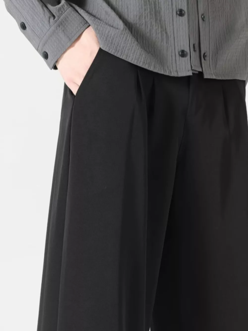 Men's Plus Size Wide Leg Pleated Dress Pants, image 2