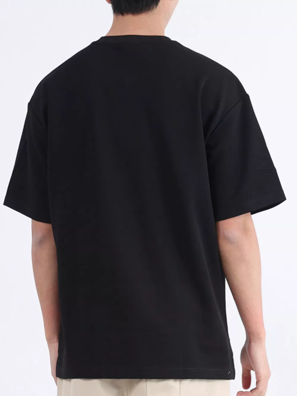 Men's Plus Size Solid Color Round Neck T-Shirt, image 5