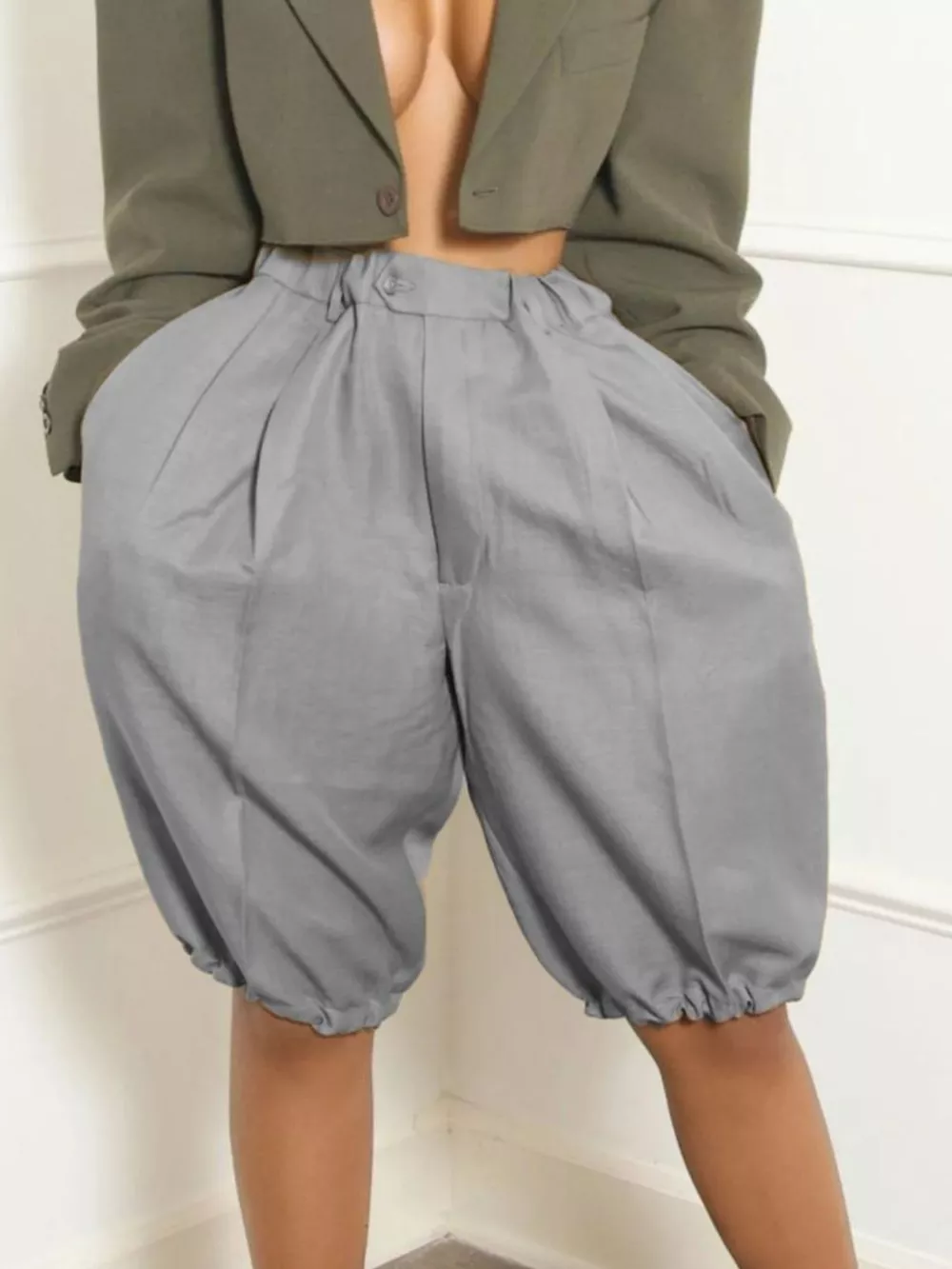 Pleated Detail High Waist Shorts, image 16