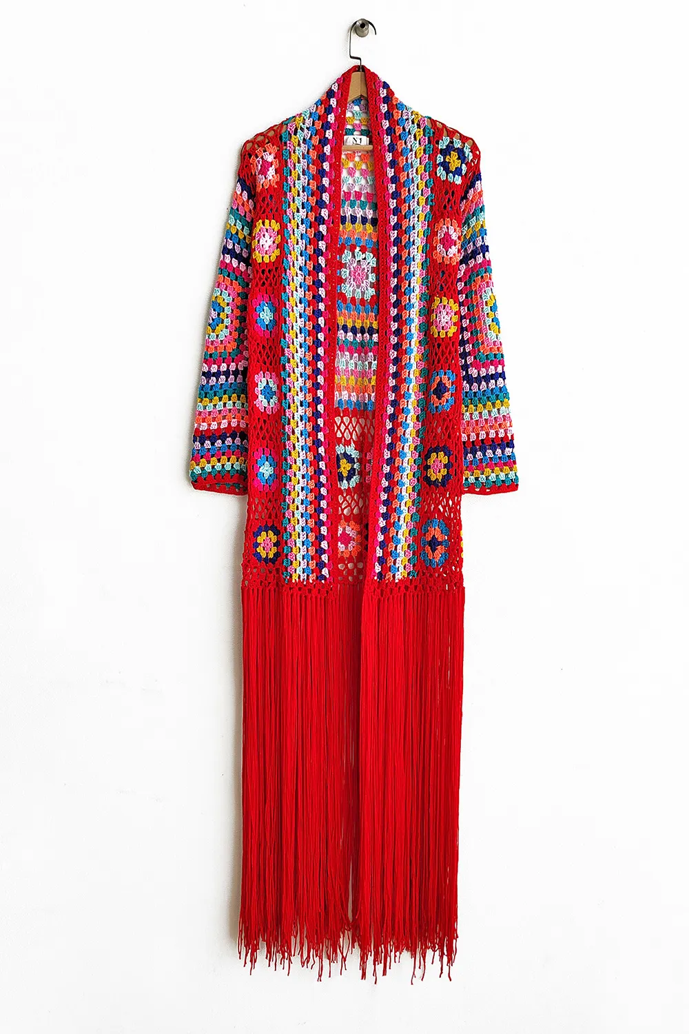 Fringe Tied Long Sleeve Cardigan, image 9