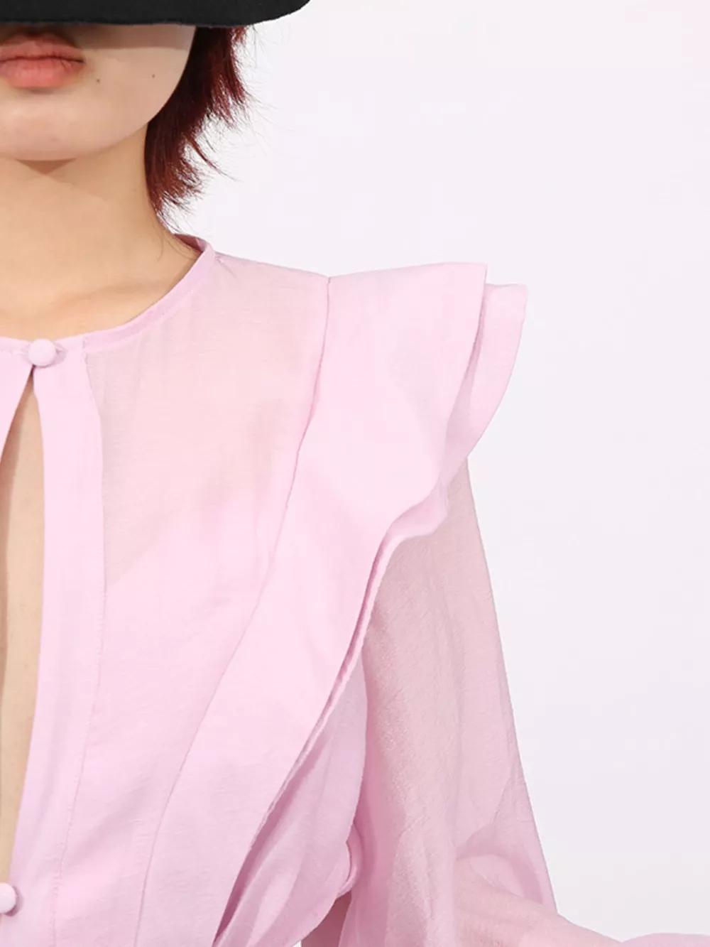 Ruffled Layered Long Sleeve Mini Dress, image 6