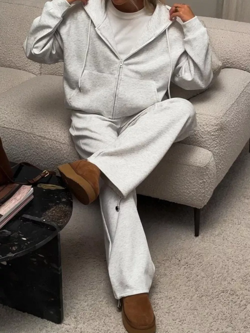 Zip-Up Hoodie and Sweatpants Set, image 2