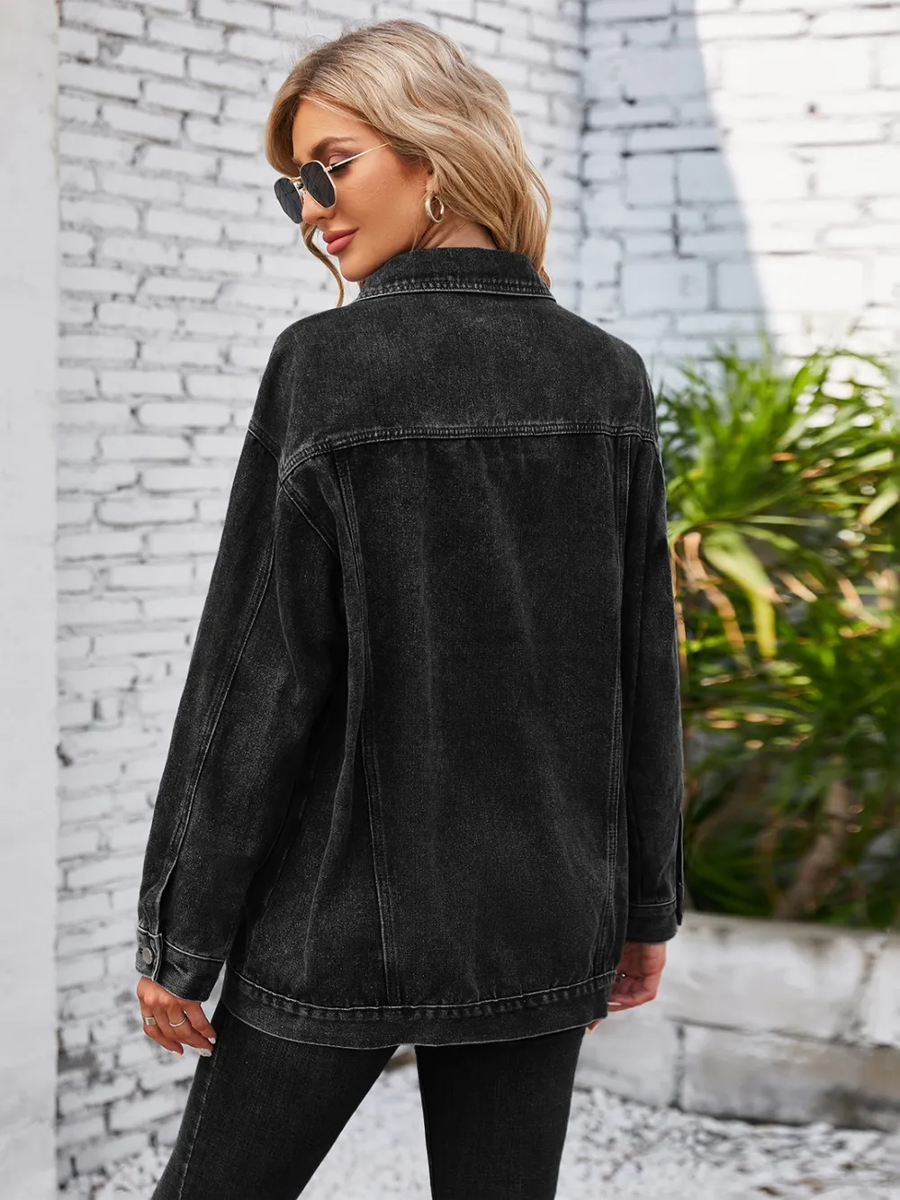 Button Up Long Sleeve Denim Jacket, image 11