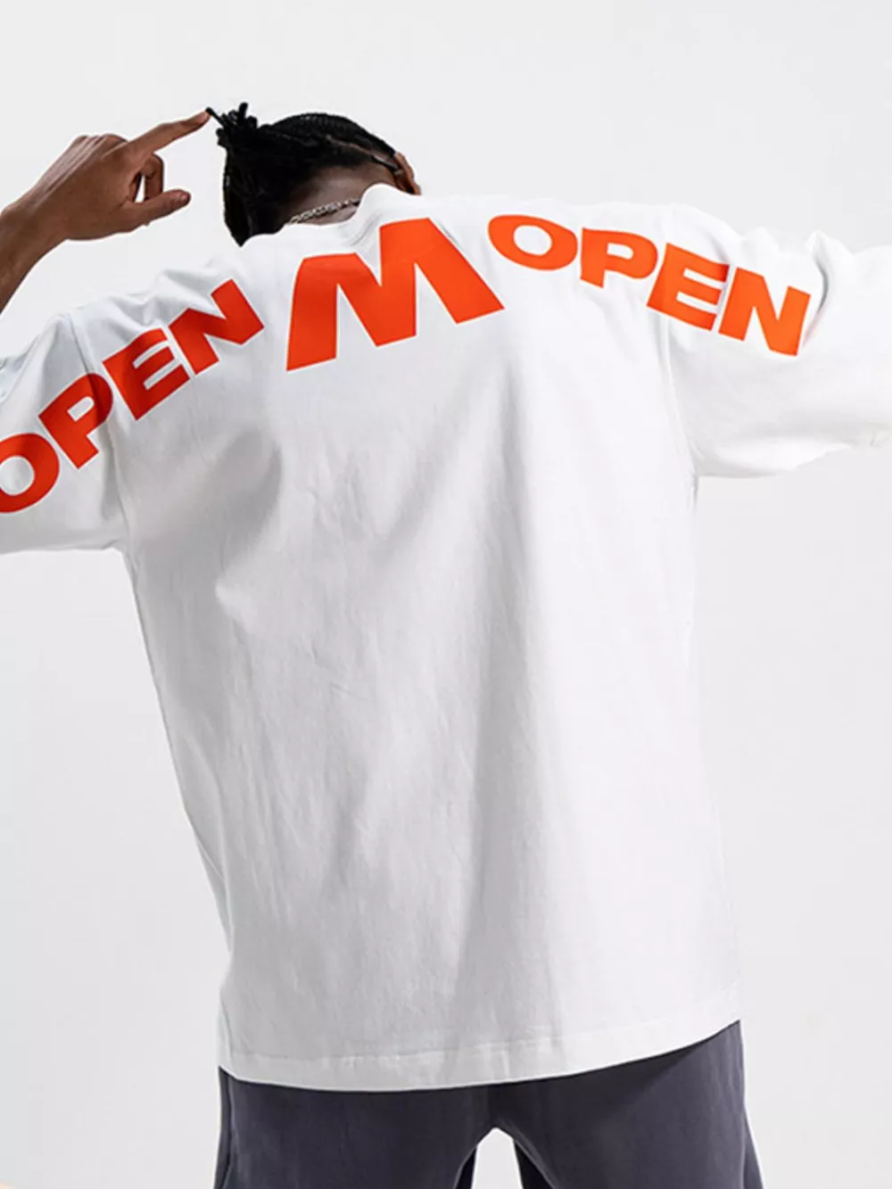 Men's Letter M Round Neck T-Shirt, image 3