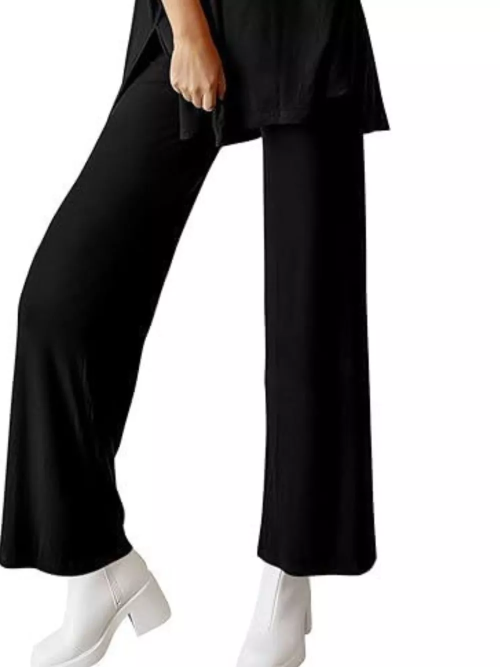 Relaxed Fit Round Neck Top and Pants Two-Piece Set, image 10