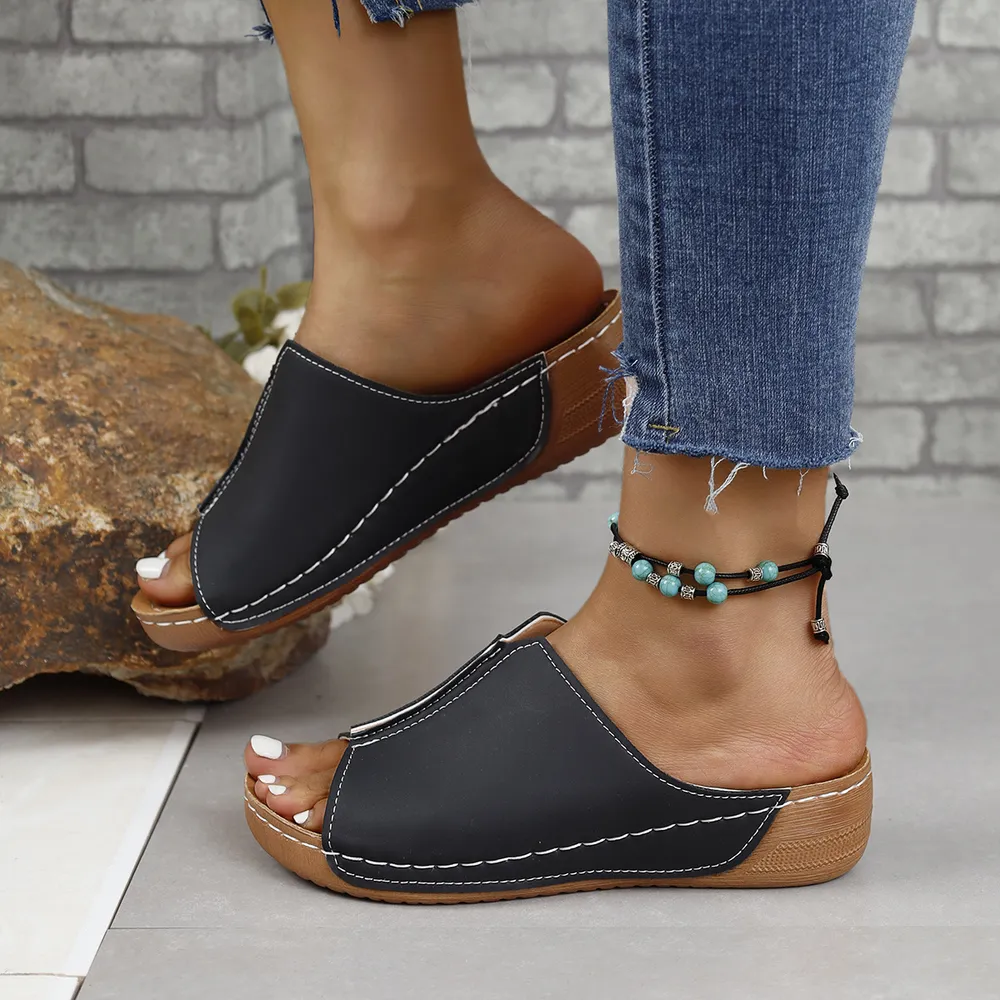PU Leather Open Toe Sandals, image 7