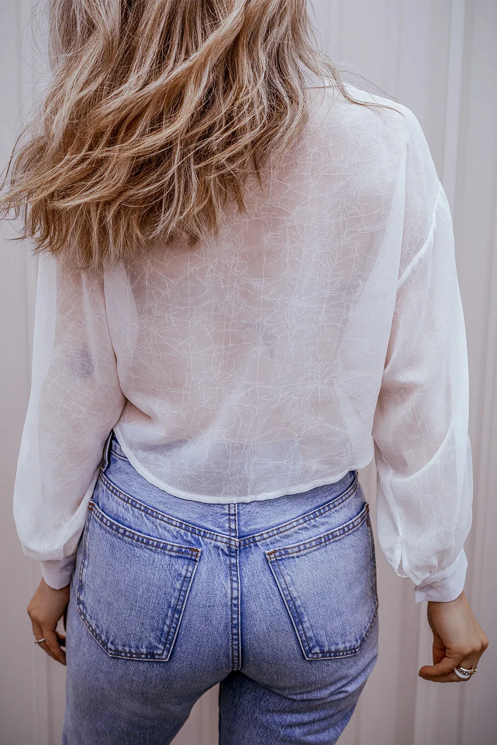 Collared Neck Long Sleeve Shirt, image 2