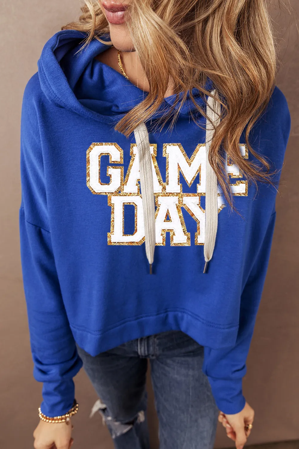 GAME DAY Drawstring Long Sleeve Hoodie, image 3