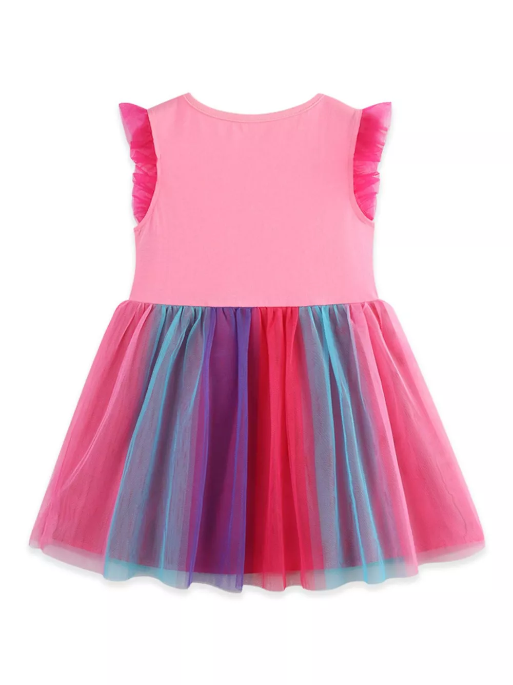 Children's Cupcake Graphic Rainbow Tulle Dress, image 5