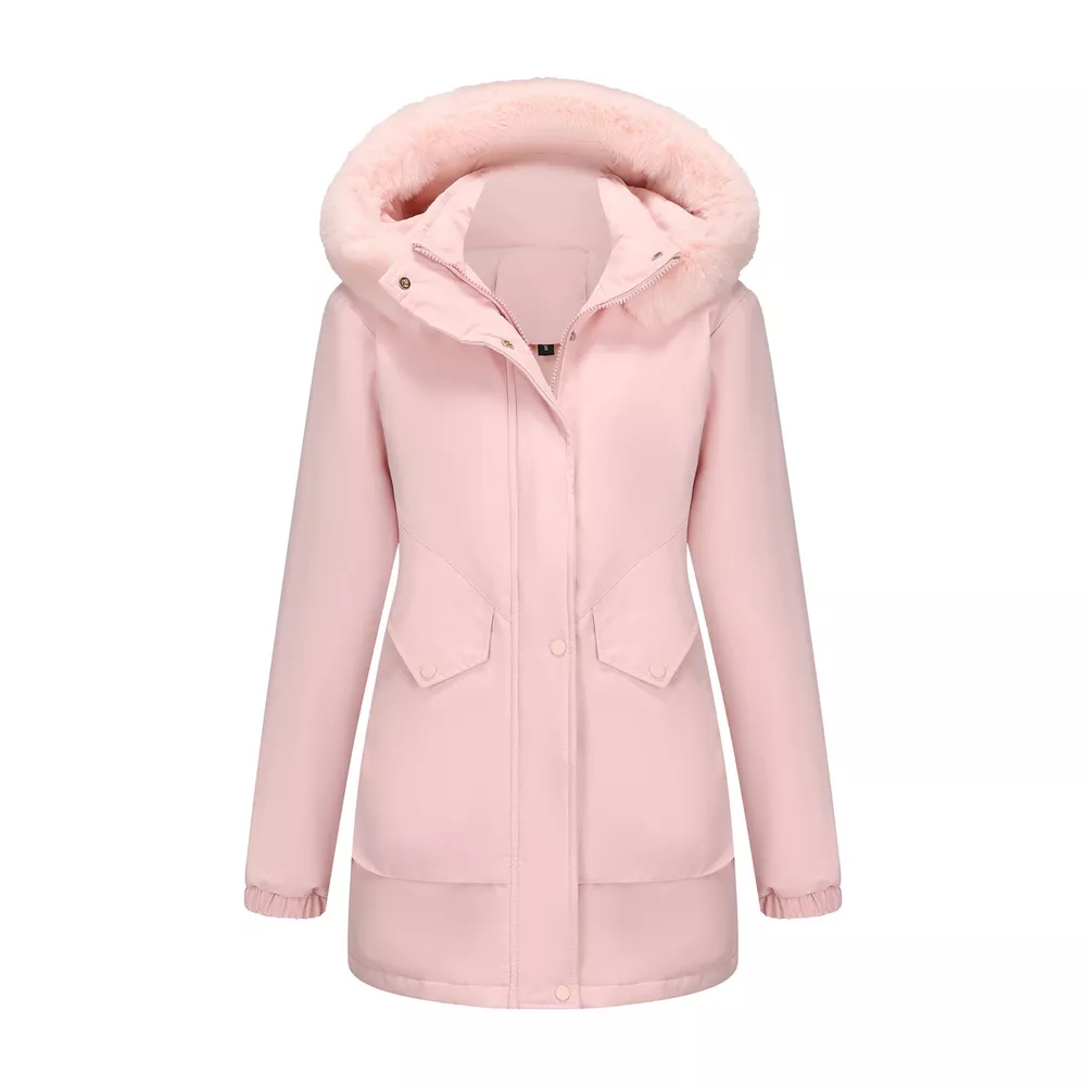Full Size Fur Hooded Warm Winter Parka Outerwear Plus Size, image 18