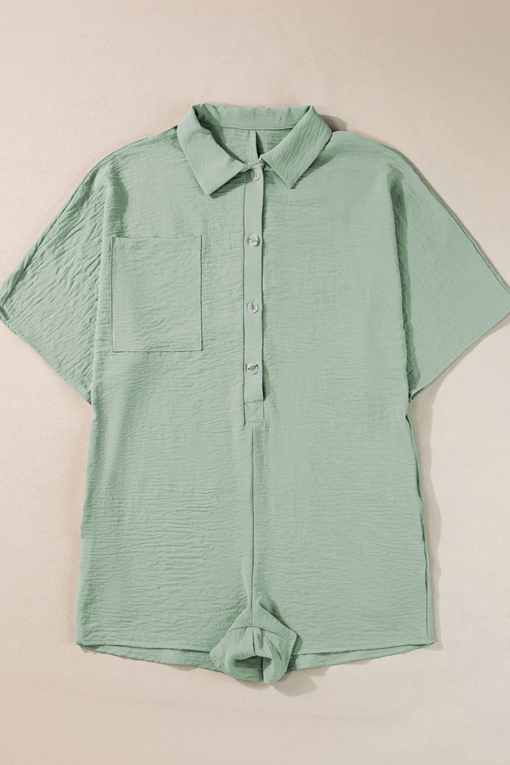Half Button Collared Neck Romper, image 13