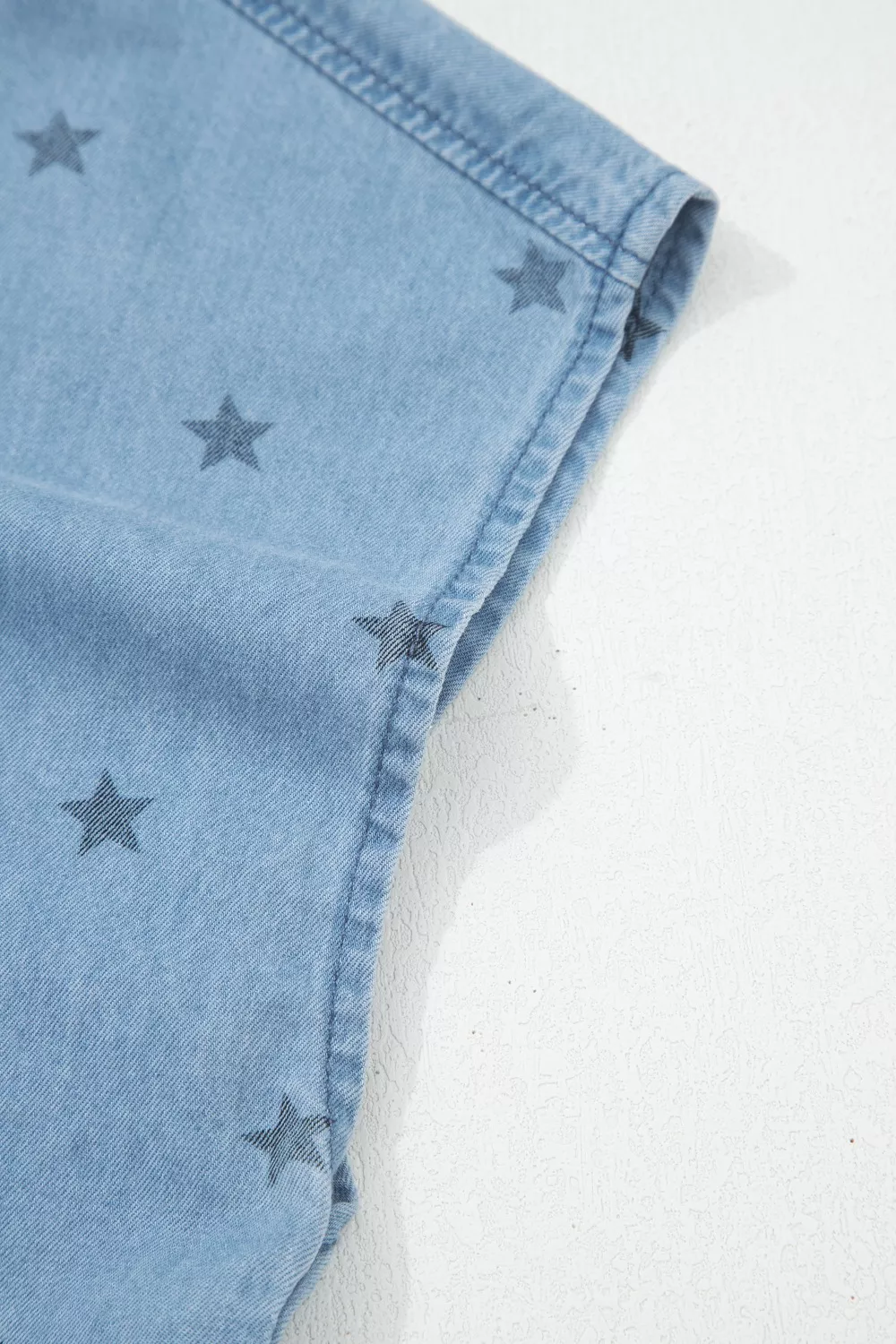 Double Chest Pocket Short Sleeve Denim Shirt, image 7