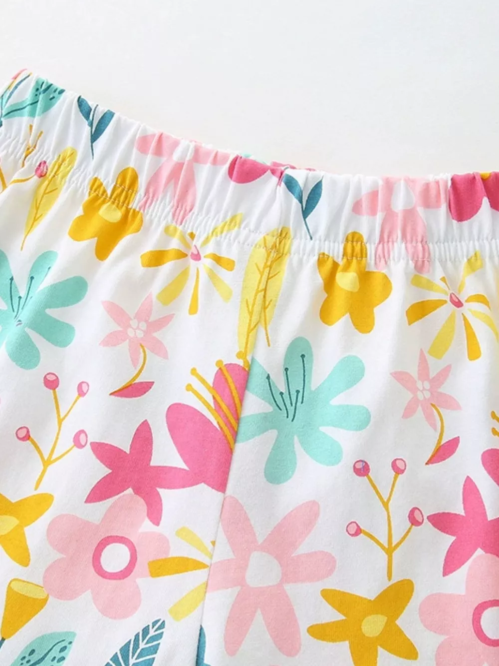 Children's Fox Tank and Floral Shorts Set, image 3