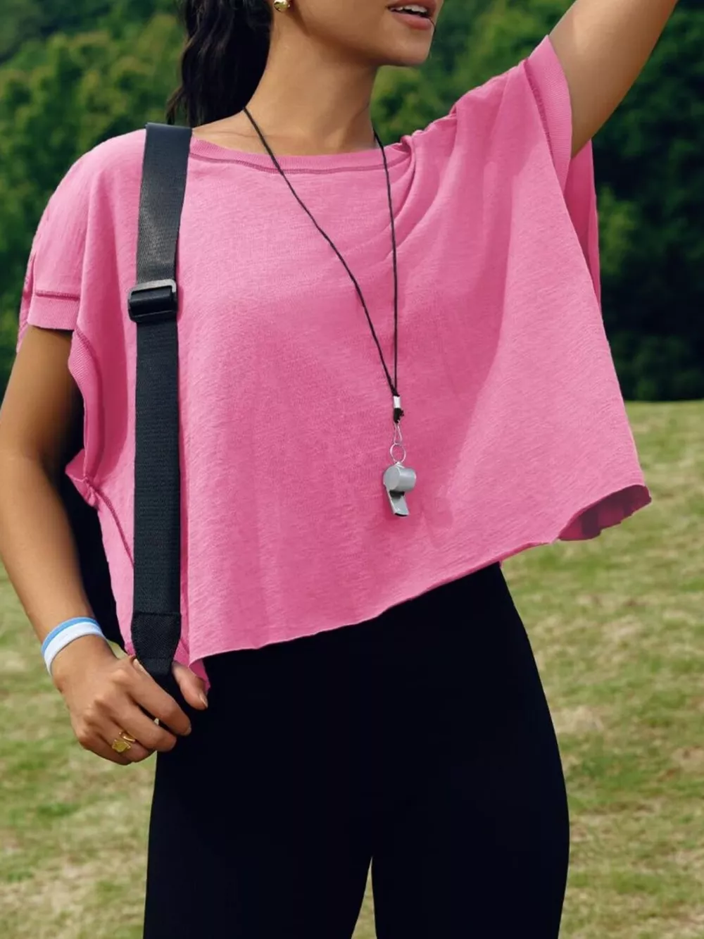 Cutout Back Short Sleeve T-Shirt, image 17