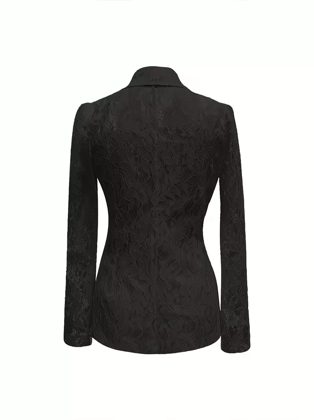 Lace Button Up Fitted Blazer, image 2