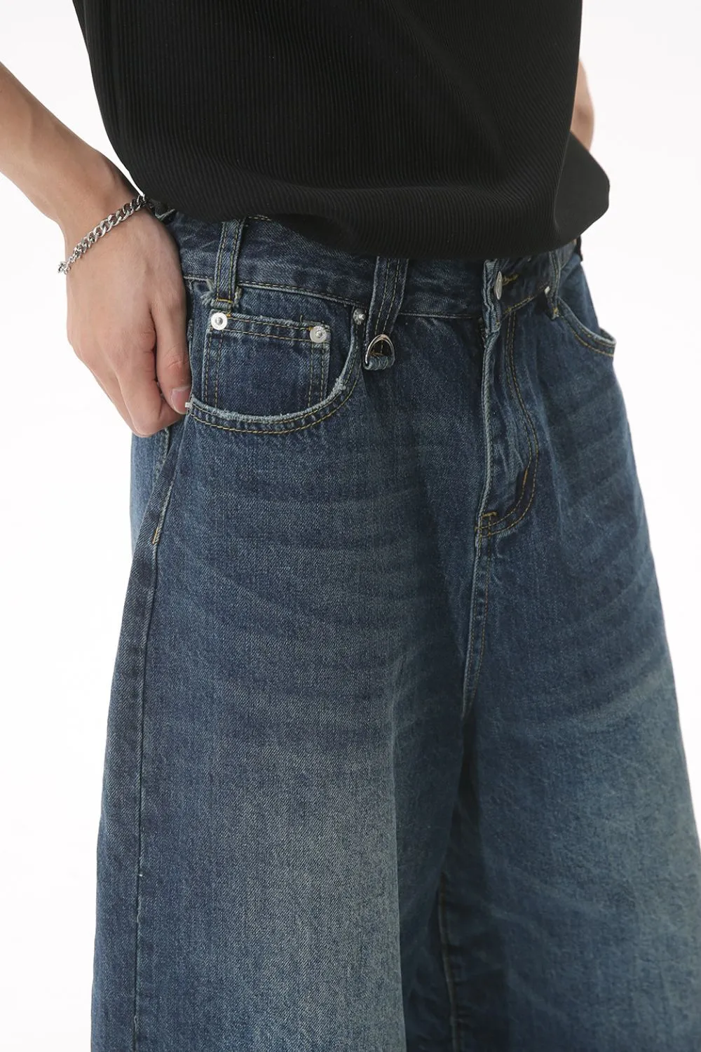 Wide Leg Cropped Jeans, image 5