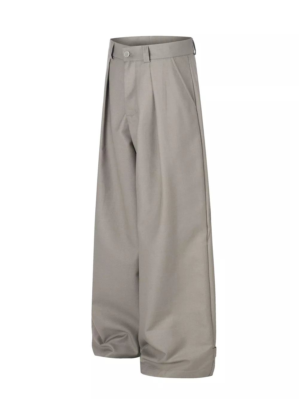 Men's Wide Leg Pleated Casual Pants, image 2