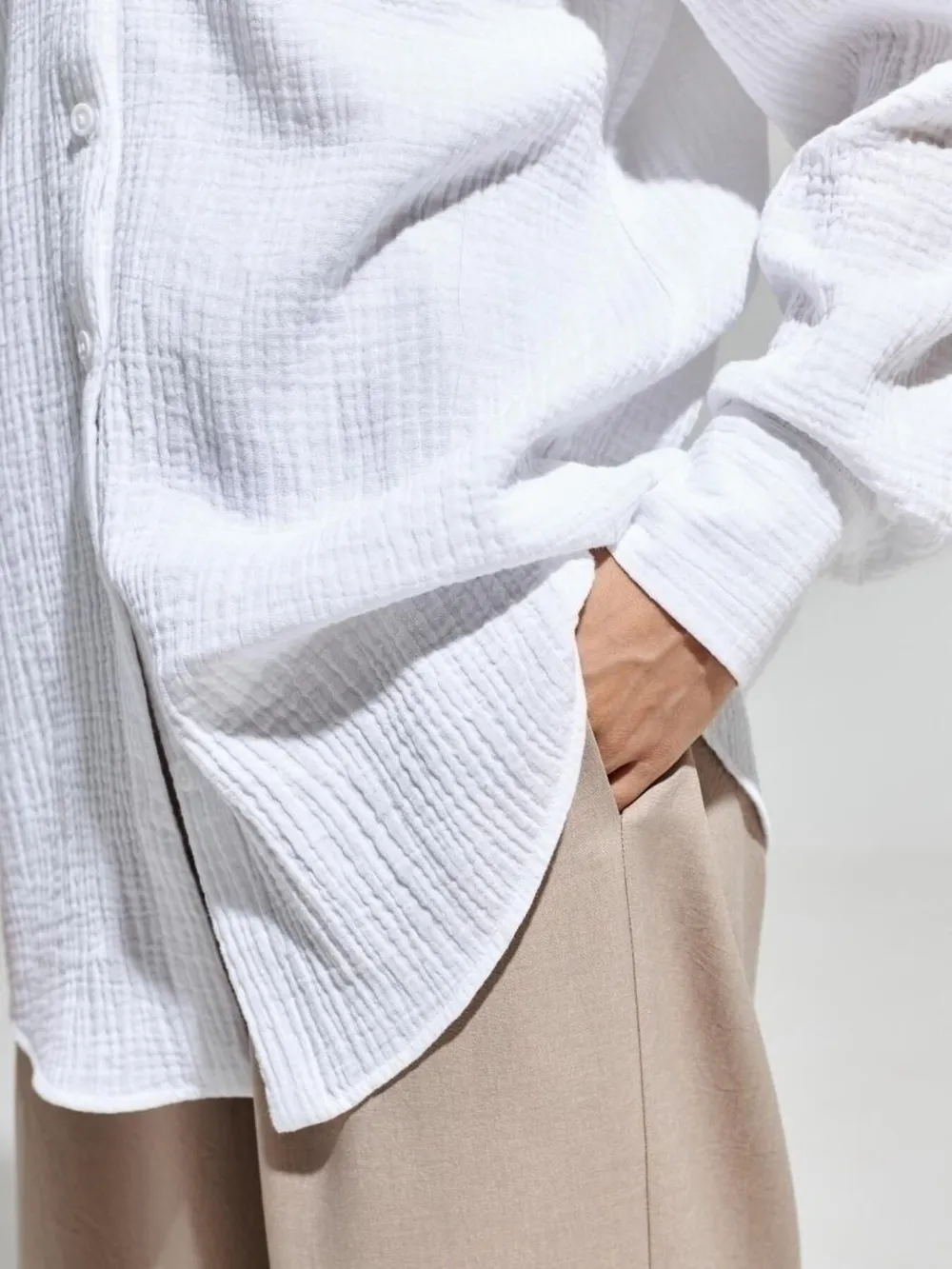 Button Up Long Sleeve Texture Shirt, image 26