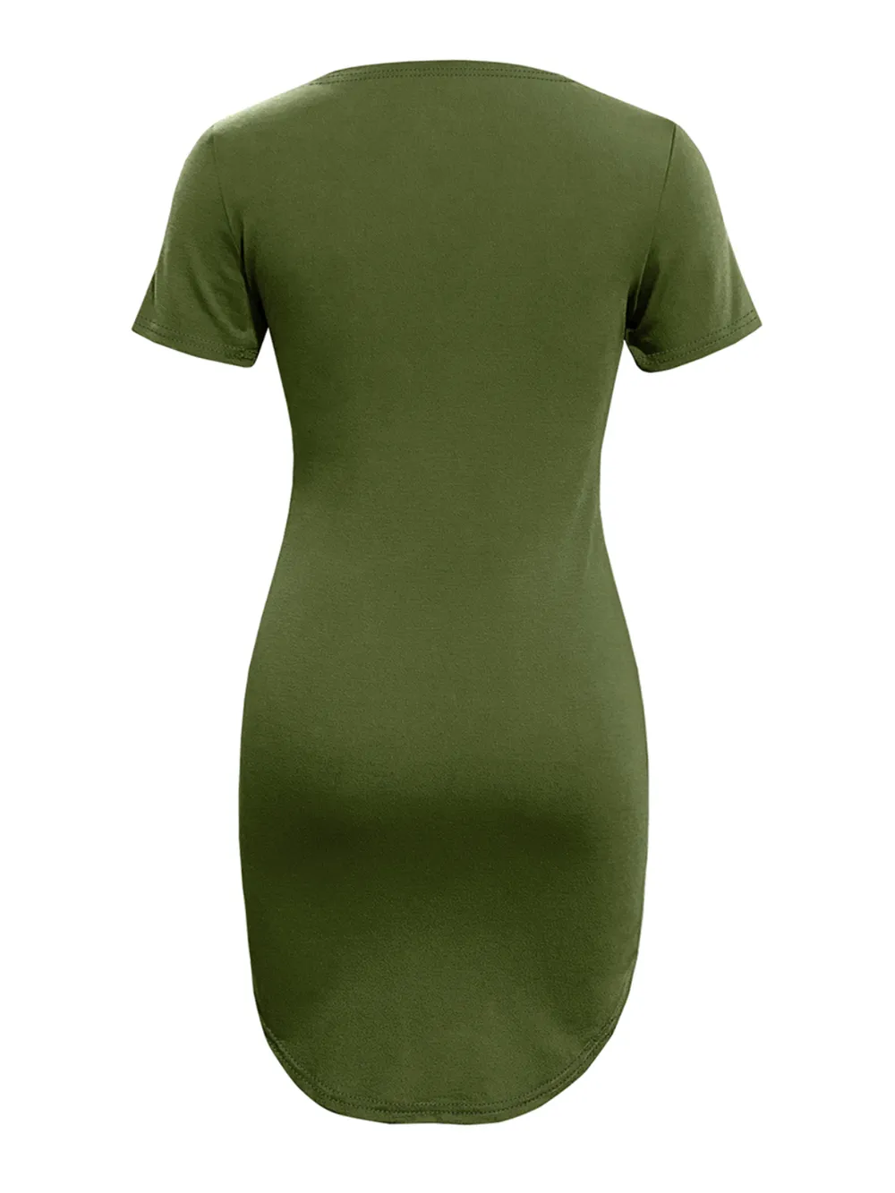 Round Neck Short Sleeve Mini Tee Dress, image 8