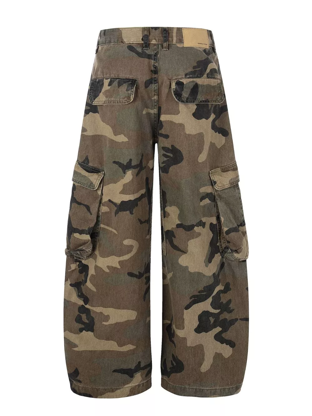 Men's High-Waisted Camouflage Cargo Wide-Leg Pants, image 3