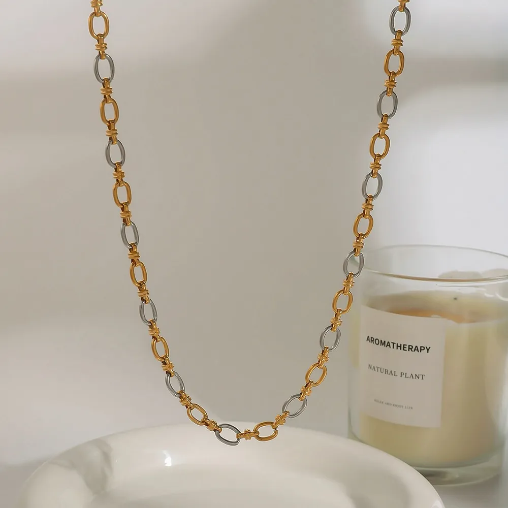 Two-Tone Chain Link Jewelry Set, image 5