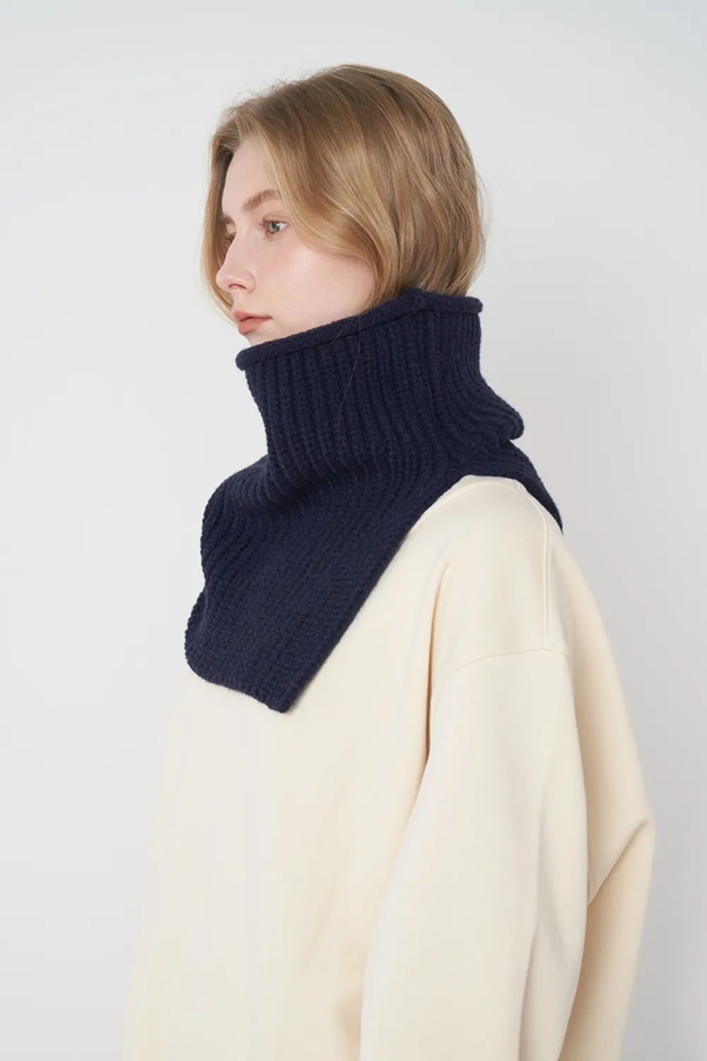 Slit Pullover Knit Scarf, image 9