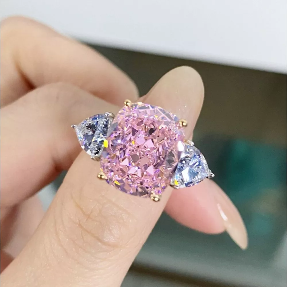 925 Sterling Silver Zircon Geometric Ring, image 2