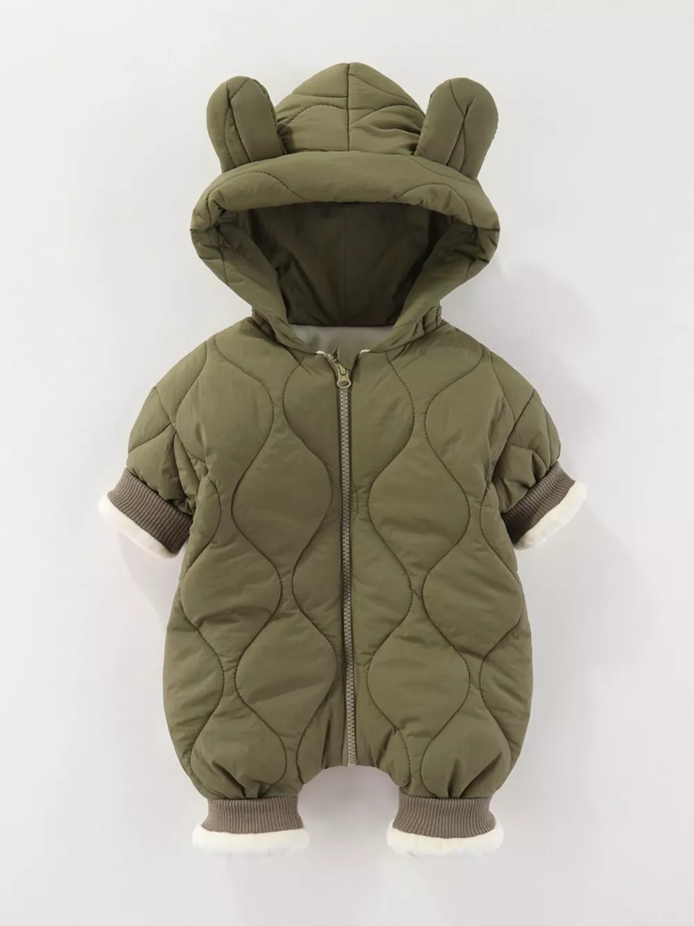 Children's Zip Front Hooded Padded One-Piece, image 13