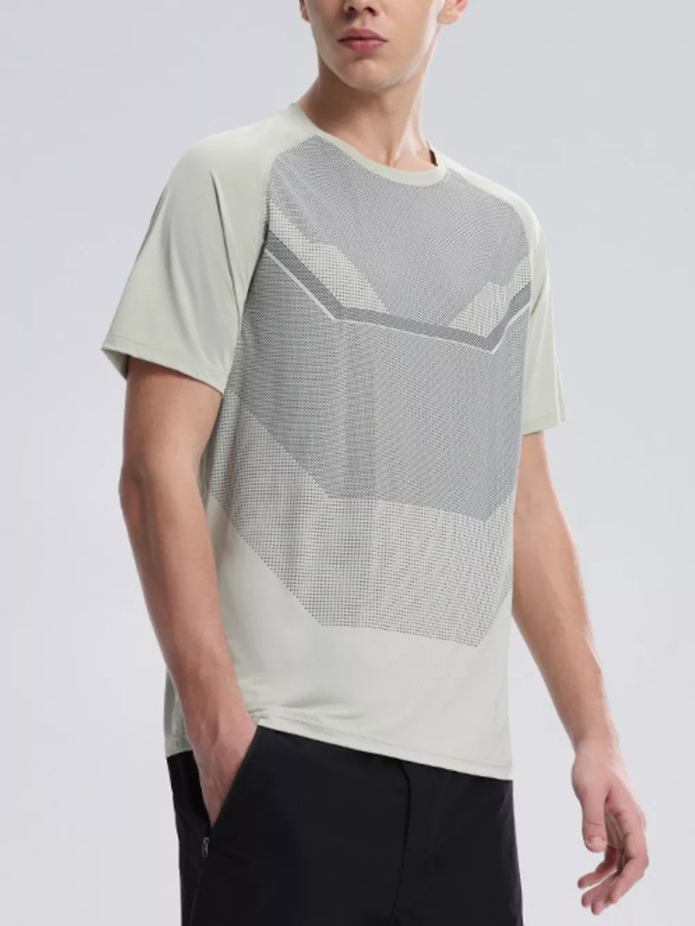 Men's Plus Size Round Neck Athletic T-Shirt, image 2
