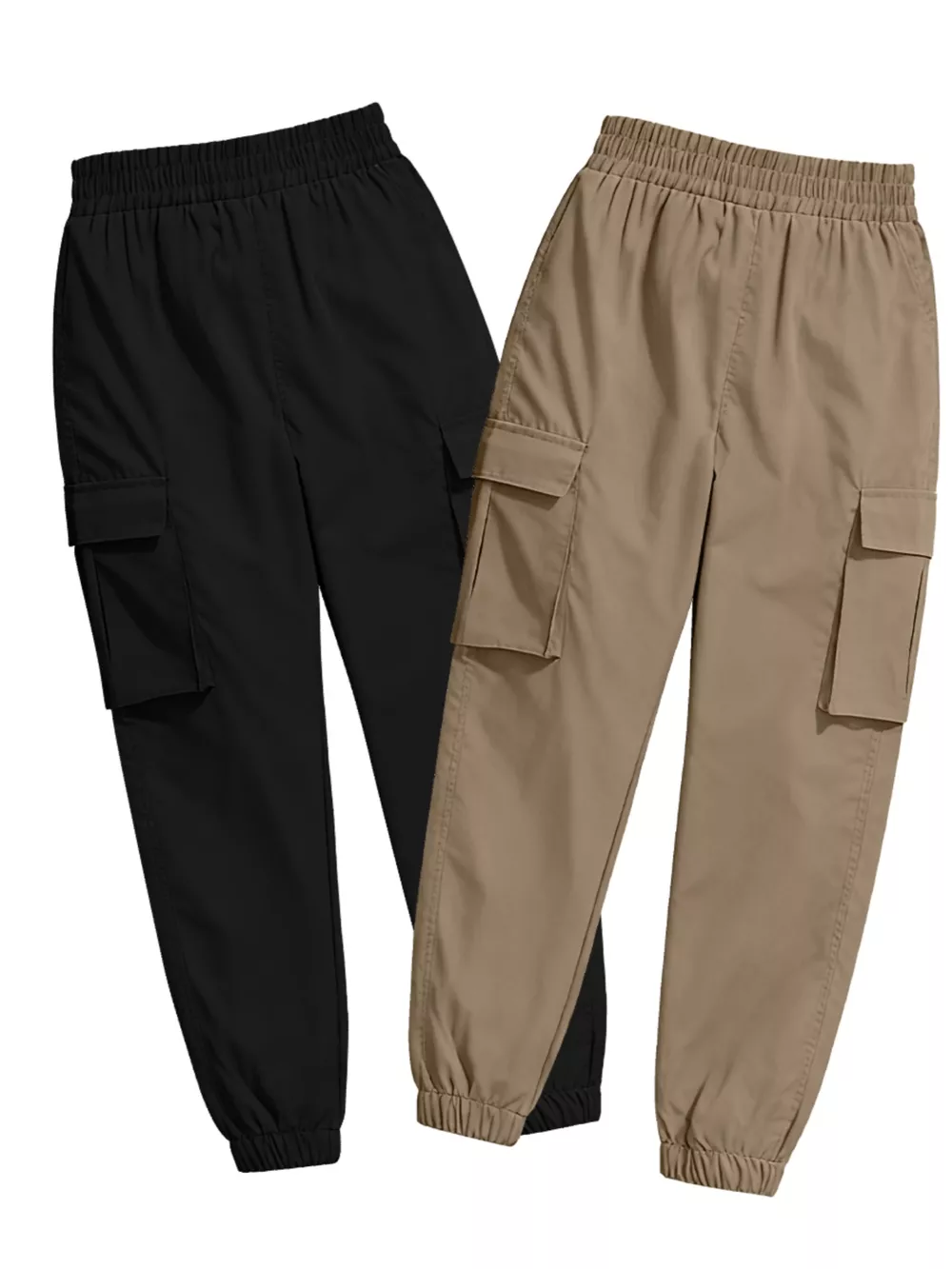 2 Piece Elastic Waist Cargo Pants, image 16