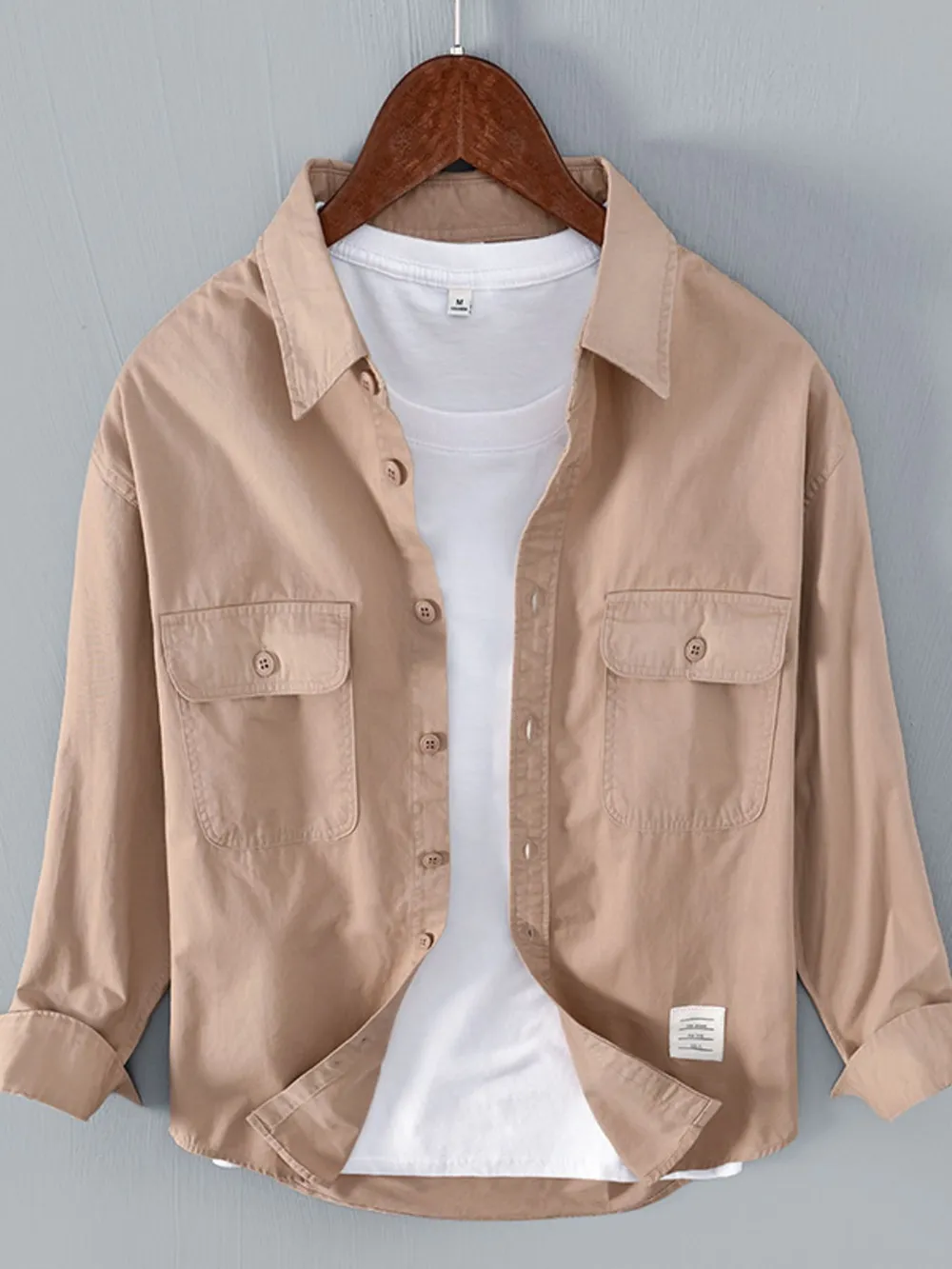 Men's Plus Size Button Up Long Sleeve Shirt, image 19