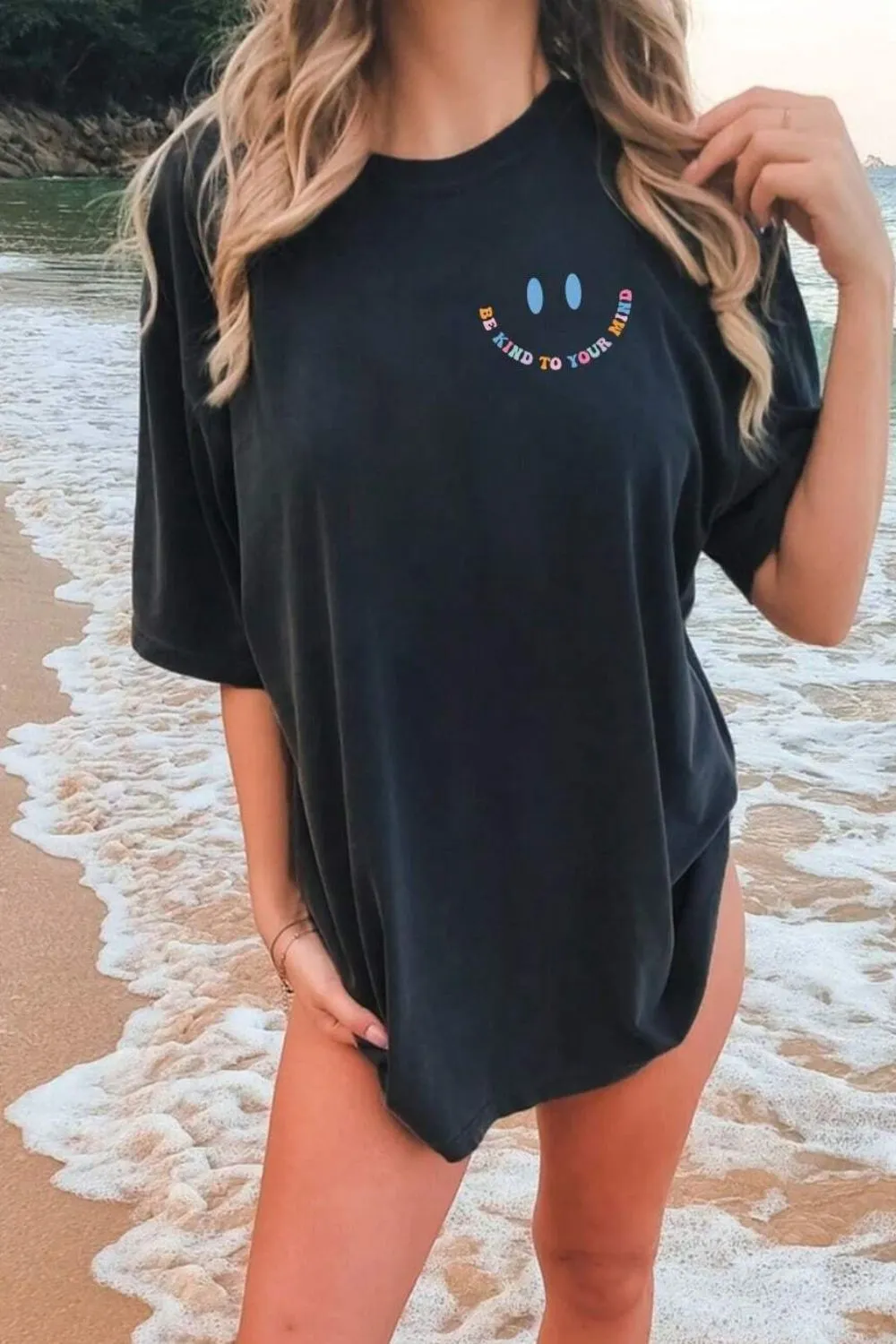 Letter Graphic Round Neck Short Sleeve T-Shirt, image 11