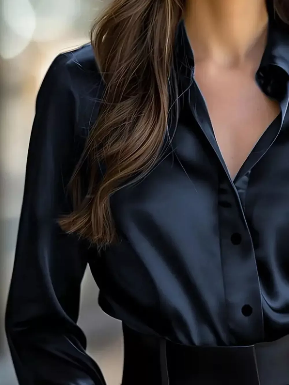 Button Down Collared Neck Long Sleeve Shirt, image 3