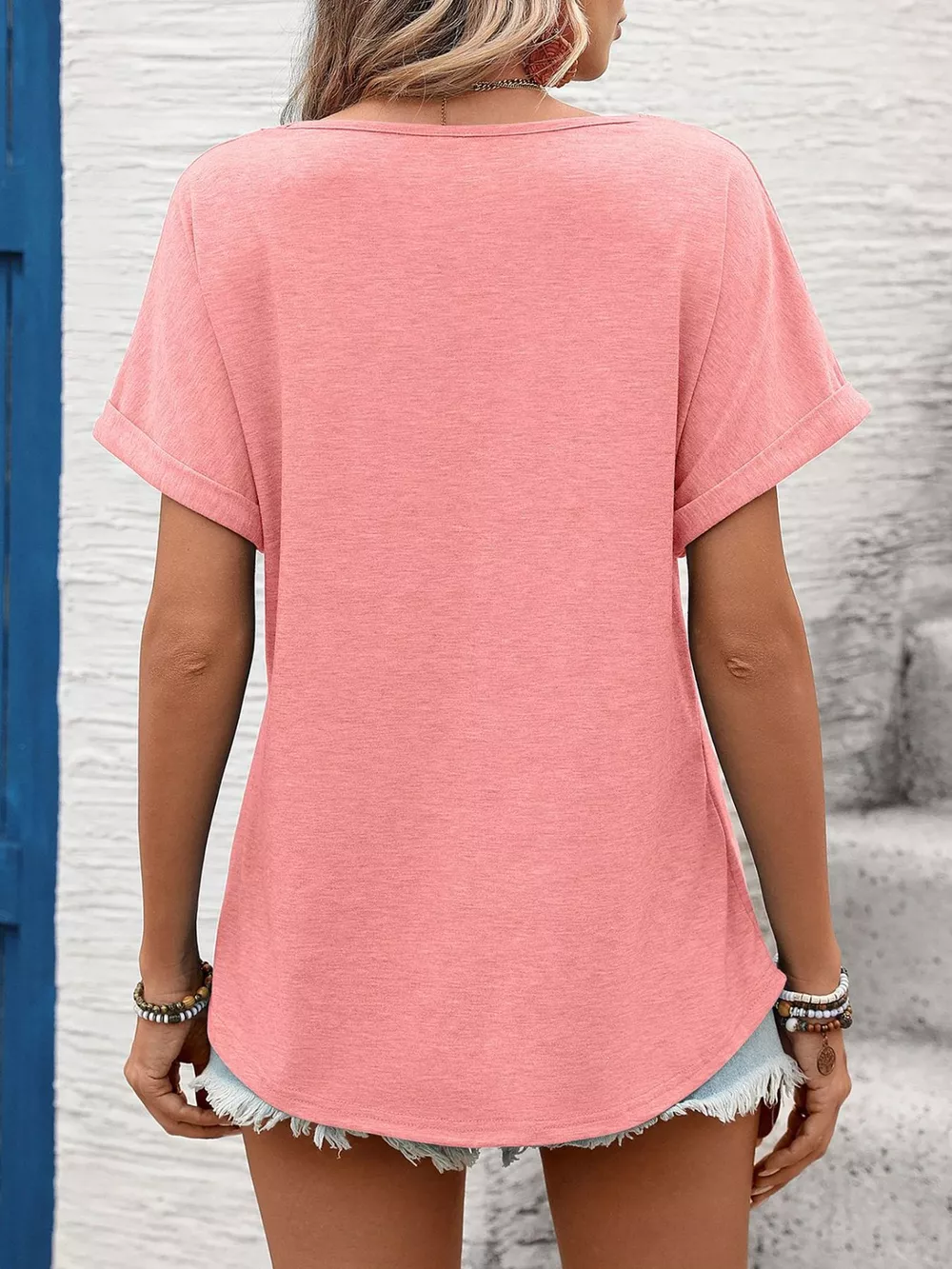 Lace Trim Short Sleeve T-Shirt, image 33