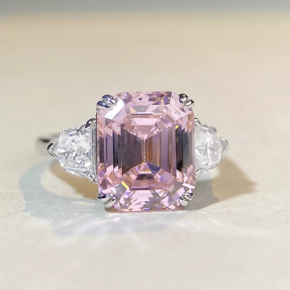 925 Sterling Silver Zircon Geometric Ring, image 7