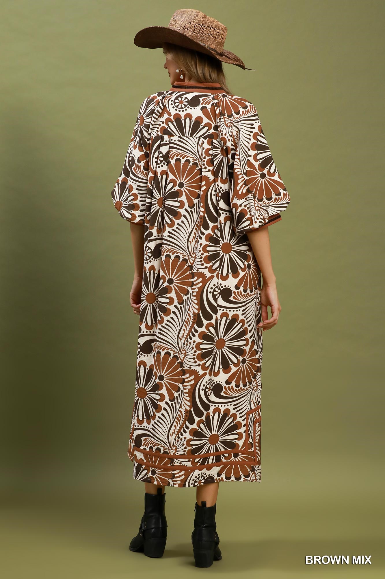 Abstract Print Midi Dress, image 3