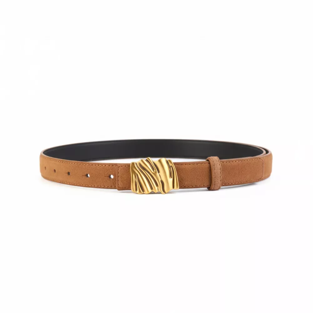 Abstract Buckle Leather Belt, image 4