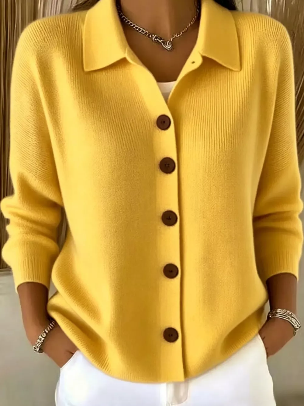 Button-Up Long Sleeve Cardigan, image 9