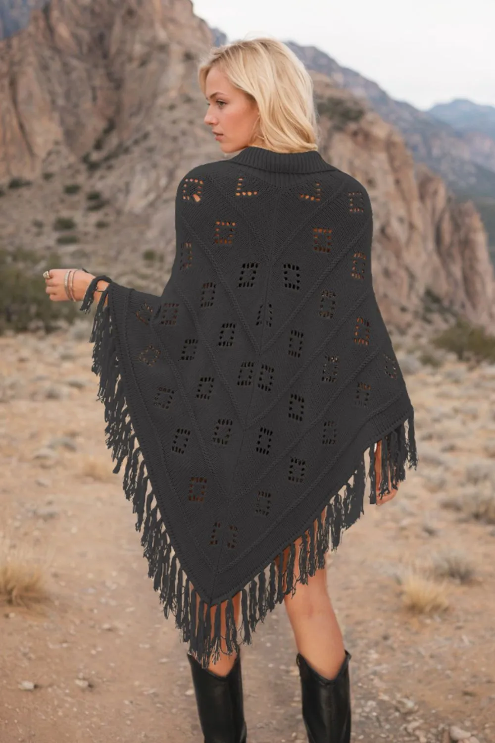Tassel Hem Knit Cover Up, image 2